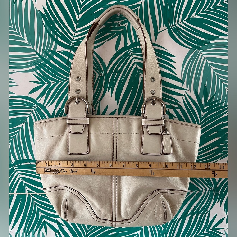Vintage white Coach soho leather satchel handbag model 9544 - Picture 12 of 13